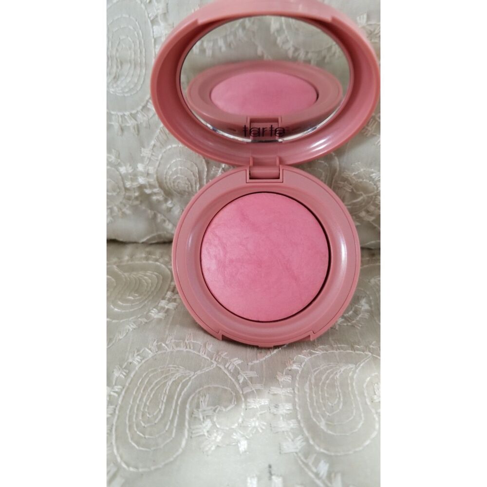 The Tarte Amazonian Clay Baked Blush in the pink
